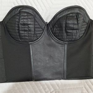 Frederick's Sexy Leatherette Bustier Corset Small